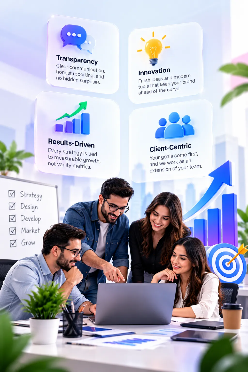Digital Meeta team, an SEO agency in St. Petersburg