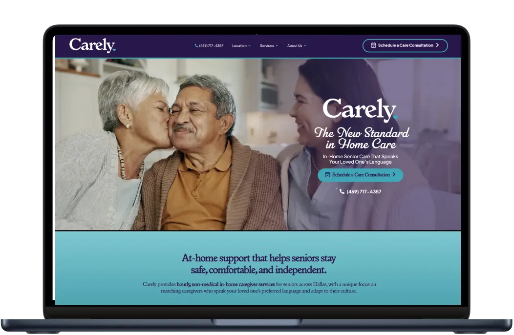 Digital Meeta portfolio – senior home care services website