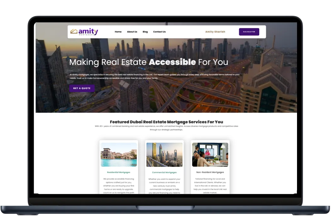 Digital Meeta portfolio – real estate agency website
