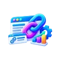 Link building SEO icon with chain links